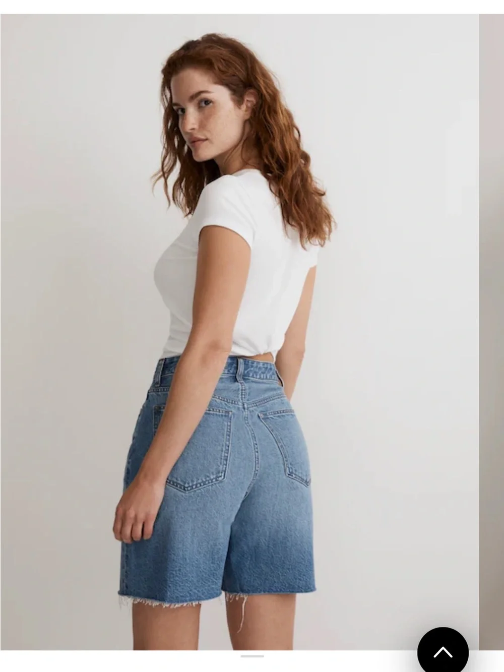 Madewell Curvy Baggy Jean Shorts in Crestford Wash